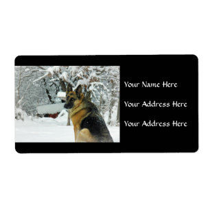 German Shepherd Address Labels