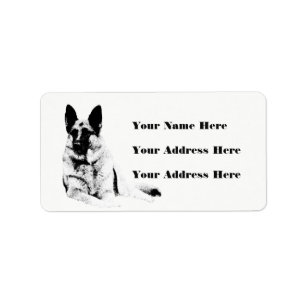 German Shepherd Address Labels
