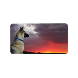 German Shepherd Address Labels