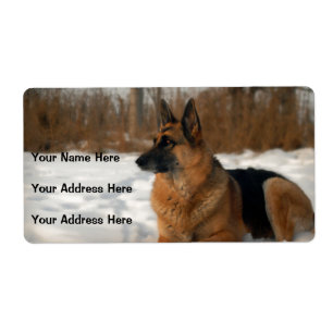 German Shepherd Address Labels