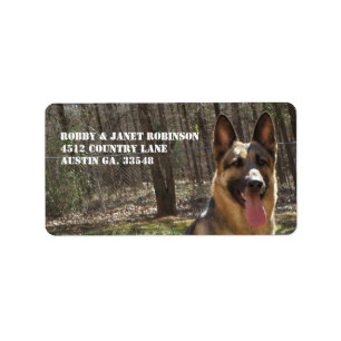 German Shepherd Address Stickers
