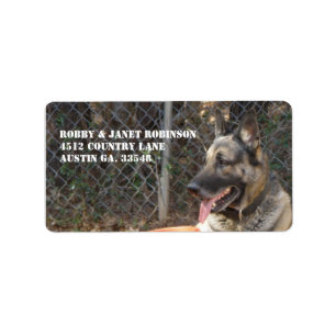 German Shepherd Address Stickers