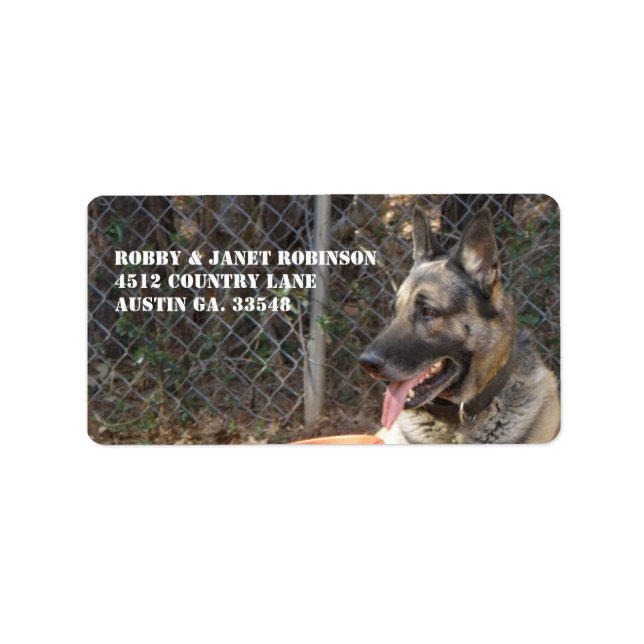 German Shepherd Address Stickers (Front)