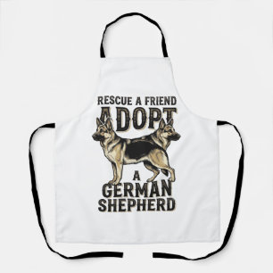 German Shepherd Adoption Vintage Rescue Dog Shirt  Apron