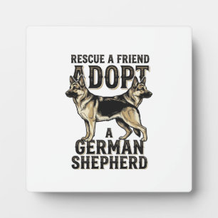 German Shepherd Adoption Vintage Rescue Dog Shirt  Plaque