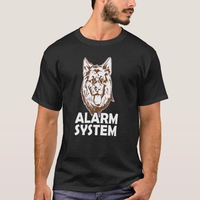 German Shepherd Alarm System Dog T-Shirt (Front)