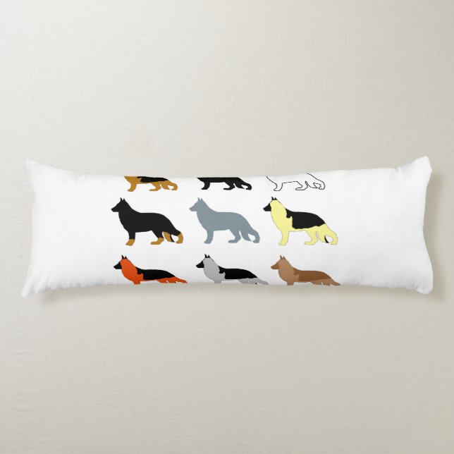 german shepherd all colours silos body cushion (Front)