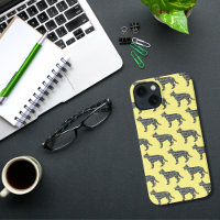 German Shepherd Alsatian Dog Silhouette Grid White