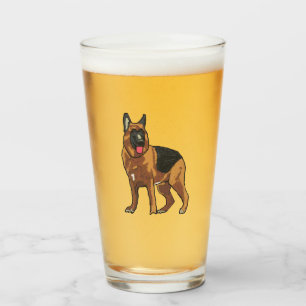 German Shepherd Alsatian Glass