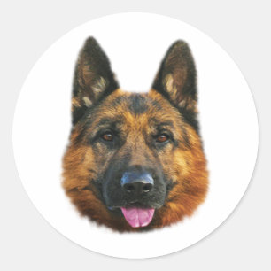 German Shepherd Alsatian K-9 Dog Classic Round Sticker