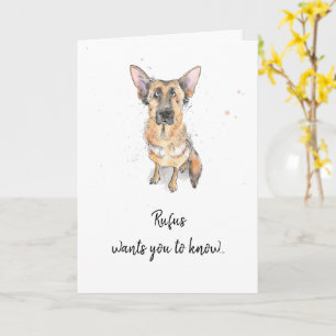 German Shepherd, Alsation customised Mother’s day Card