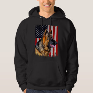 German Shepherd American Flag German Shepherd Hoodie