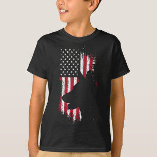 German Shepherd American Flag Shirt Usa Patriotic 