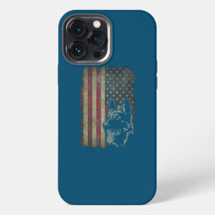 German Shepherd American US Flag Funny Dog Owner iPhone 13 Pro Max Case