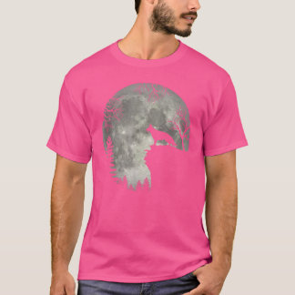 German Shepherd And Moon Halloween 2983 T-Shirt