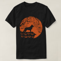 German Shepherd And Moon Halloween Dog Lover Gift