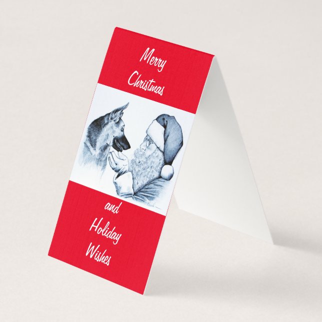 German Shepherd and Santa Claus (Back)