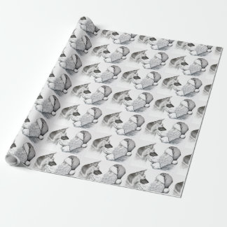 German Shepherd and Santa Claus for Christmas Wrapping Paper