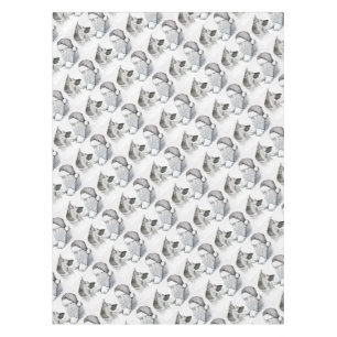 German Shepherd and Santa Tablecloth