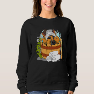 German Shepherd And Wellness Sauna Design Sweatshirt