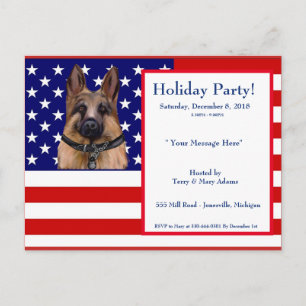 German Shepherd Announcement Postcard