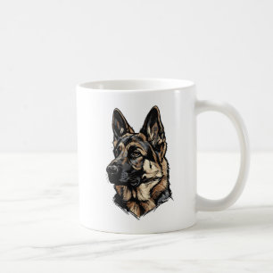 German Shepherd Art Coffee Mug