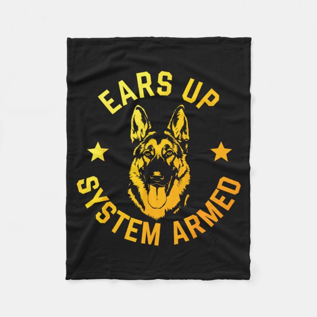 German Shepherd Art For Men Women German Shepherd  Fleece Blanket (Front)