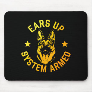German Shepherd Art For Men Women German Shepherd Mouse Mat
