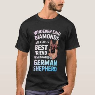 German Shepherd Art for Women Girls German Shepher T-Shirt