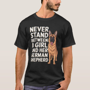German Shepherd Art For Women Girls German Shepher T-Shirt