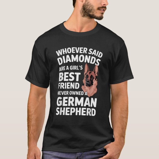 German Shepherd Art For Women Girls German Shepher T-Shirt (Front)