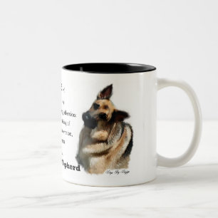 German Shepherd Art Gifts Two-Tone Coffee Mug