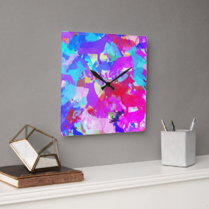 German Shepherd Art Square Wall Clock