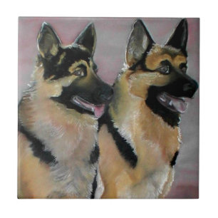 German Shepherd Art Tile