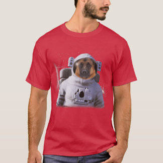 German Shepherd Astronaut Deep In Space Cosmic Gif T-Shirt