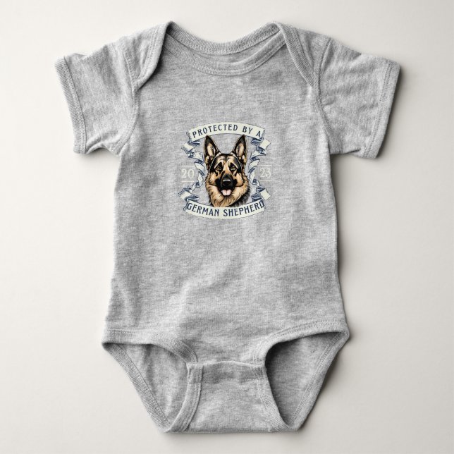 German Shepherd Baby Bodysuit (Front)