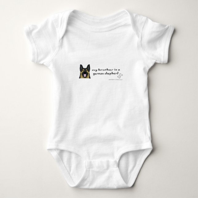 german shepherd baby bodysuit (Front)