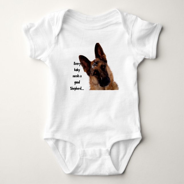 German Shepherd Baby Bodysuit (Front)