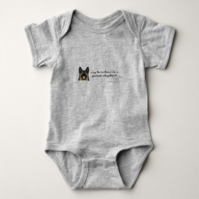 german shepherd baby bodysuit (Front)