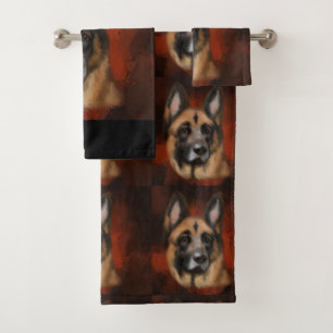GERMAN SHEPHERD BATH TOWEL SET