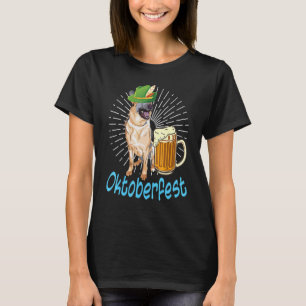 German Shepherd Bavarian Lederhosen Drink Beer Oct T-Shirt