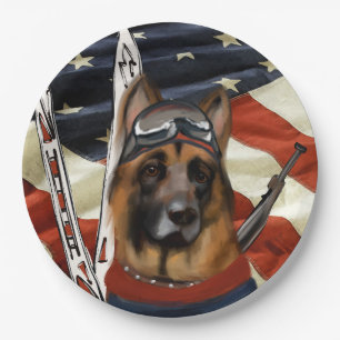 GERMAN SHEPHERD BIATHLON  PAPER PLATE