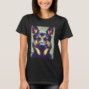 German Shepherd Big Dog Face T-Shirt