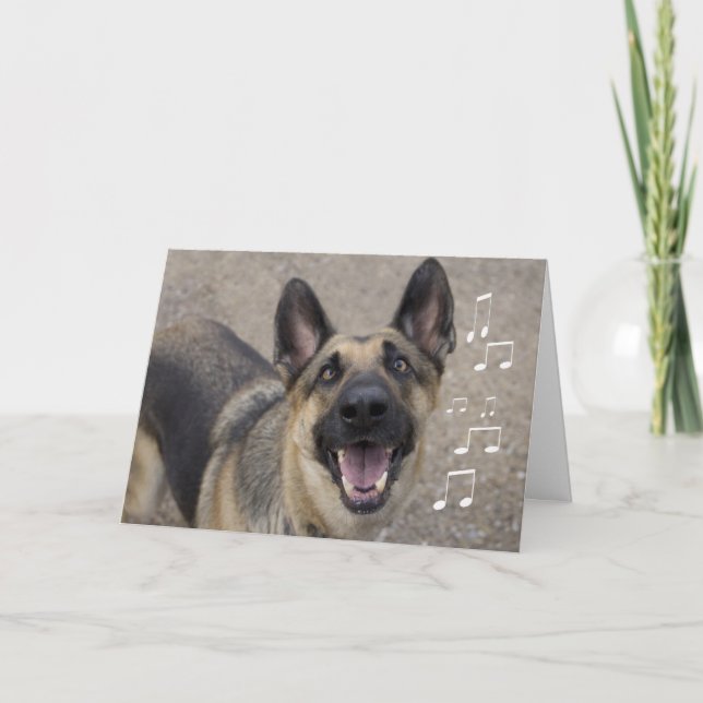 German Shepherd Birthday Card (Front)