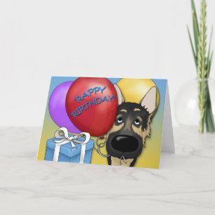 German Shepherd Birthday Card