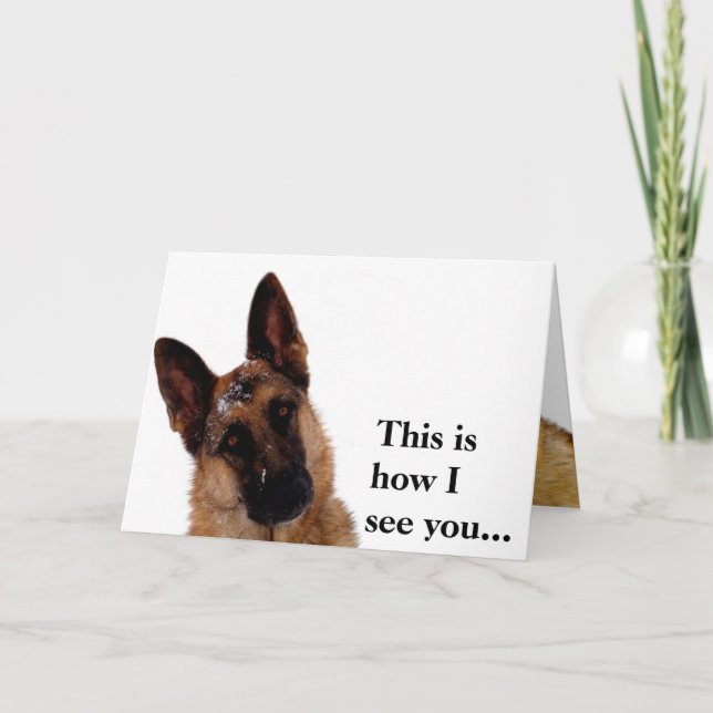 German Shepherd Birthday Card for Dad (Front)