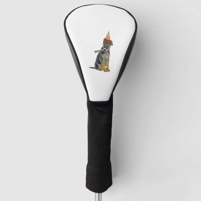 German Shepherd Birthday  Golf Head Cover (Front)