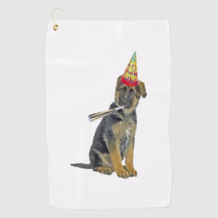 German Shepherd Birthday Golf Towel