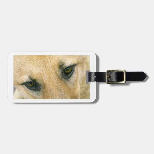 german-shepherd-black and cream eyes luggage tag (Front Horizontal)