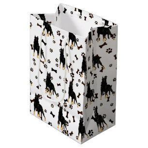 German Shepherd, black  Bandanna Luggage Handle Wr Medium Gift Bag